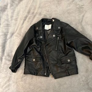 Black leather jacket toddler 2-3 yrs